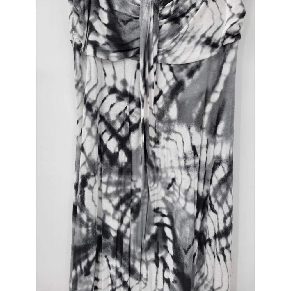 Hula Honey Womens Dress Medium Gray White Tie Dye Strapless Maxi Summer Beach - Picture 12 of 12